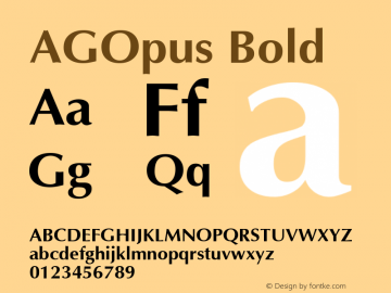 AGOpus Bold 1.0 Wed Mar 23 10:38:57 1994图片样张