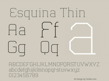 Esquina Thin Version 1.000 | FøM Fix图片样张