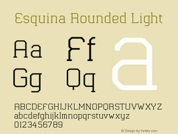 Esquina Rounded Light Version 1.000 | FøM Fix图片样张