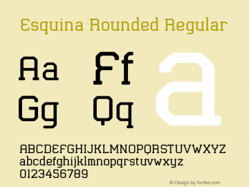 Esquina Rounded Regular Version 1.000 | FøM Fix图片样张