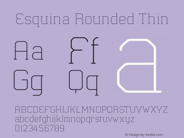 Esquina Rounded Thin Version 1.000 | FøM Fix图片样张
