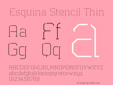 Esquina Stencil Thin Version 1.000 | FøM Fix图片样张