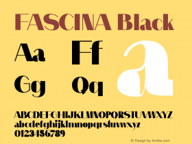 FASCINA Black Version 1.000;January 18, 2023;FontCreator 14.0.0.2863 64-bit图片样张