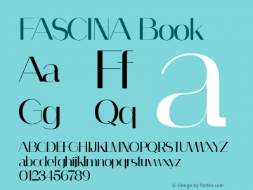 FASCINA Book Version 1.000;January 18, 2023;FontCreator 14.0.0.2863 64-bit图片样张