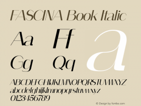 FASCINA Book Italic Version 1.000;January 18, 2023;FontCreator 14.0.0.2863 64-bit图片样张