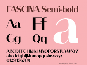 FASCINA Semi-bold Version 1.000;January 18, 2023;FontCreator 14.0.0.2863 64-bit图片样张