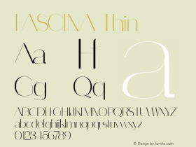 FASCINA Thin Version 1.000;January 18, 2023;FontCreator 14.0.0.2863 64-bit图片样张