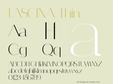 FASCINA Thin Version 1.000;January 18, 2023;FontCreator 14.0.0.2863 64-bit图片样张