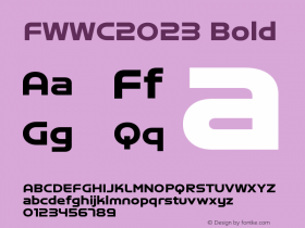 FWWC2023 Bold Version 1.005;hotconv 1.0.109;makeotfexe 2.5.65596图片样张