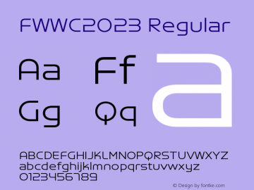FWWC2023 Regular Version 1.005;hotconv 1.0.109;makeotfexe 2.5.65596图片样张