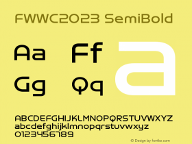 FWWC2023 SemiBold Version 1.005;hotconv 1.0.109;makeotfexe 2.5.65596图片样张