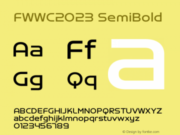 FWWC2023 SemiBold Version 1.005;hotconv 1.0.109;makeotfexe 2.5.65596图片样张