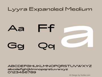 Lyyra Expanded Medium Version 1.001;hotconv 1.0.109;makeotfexe 2.5.65596图片样张