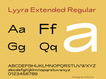 Lyyra Extended Regular Version 1.001;hotconv 1.0.109;makeotfexe 2.5.65596图片样张