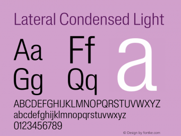 Lateral Condensed Light Version 1.001;FEAKit 1.0图片样张