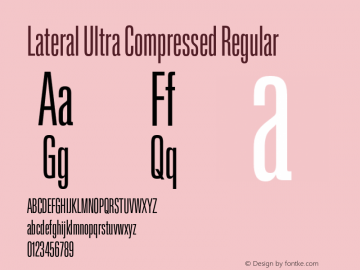 Lateral Ultra Compressed Regular Version 1.001;FEAKit 1.0图片样张