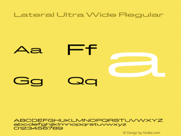 Lateral Ultra Wide Regular Version 1.001;FEAKit 1.0图片样张