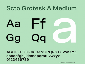 SctoGroteskA-Medium Version 1.000图片样张