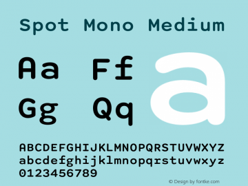 SpotMono-Medium Version 1.000图片样张