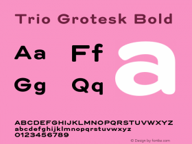 Trio Grotesk Bold Version 2.001;hotconv 1.0.109;makeotfexe 2.5.65596图片样张