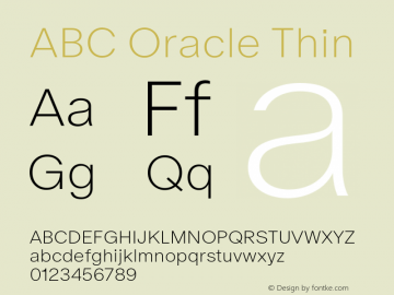 ABC Oracle Thin Version 1.000图片样张