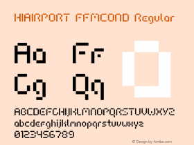 HIAIRPORT FFMCOND Regular Macromedia Fontographer 4.1.5 06.07.2000图片样张