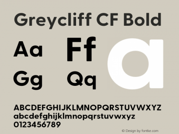 GreycliffCF-Bold Version 2.500;FEAKit 1.0图片样张