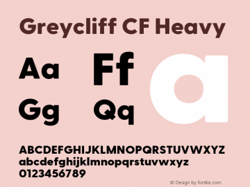 GreycliffCF-Heavy Version 2.500;FEAKit 1.0图片样张