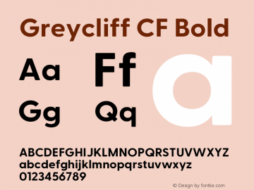 Greycliff CF Bold Version 2.500;FEAKit 1.0图片样张