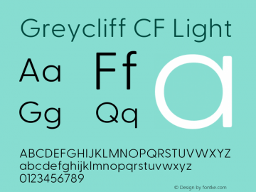 Greycliff CF Light Version 2.500;FEAKit 1.0图片样张