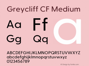 Greycliff CF Medium Version 2.500;FEAKit 1.0图片样张
