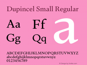 Dupincel Small Regular Version 1.000图片样张