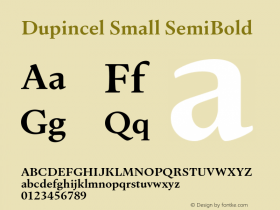 Dupincel Small SemiBold Version 1.000图片样张