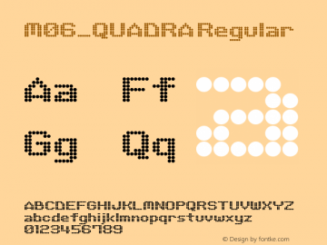 M06_QUADRA Regular 1.0 Font Sample