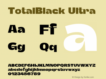 TotalBlack Ultra Version 1.000;Glyphs 3.2 (3178)图片样张