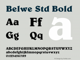 Belwe Std Bold Version 1.00 Build 1000图片样张