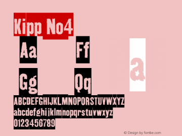 Kipp No4 Version 001.000 Font Sample