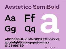 Aestetico SemiBold Version 0.007;PS 000.007;hotconv 1.0.88;makeotf.lib2.5.64775图片样张