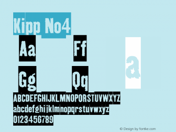 Kipp No4 Version 001.000 Font Sample