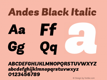 AndesBlack-Italic 1.000图片样张