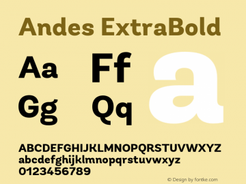 Andes ExtraBold Version 1.000;FEAKit 1.0图片样张