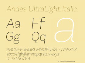 AndesUltraLight-Italic 1.000图片样张