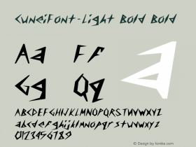 CuneiFont-Light Bold Bold Unknown Font Sample
