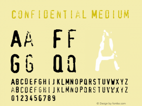 Confidential Medium 001.000 Font Sample
