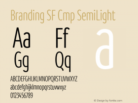 Branding SF Cmp SemiLight Version 1.000;hotconv 1.0.109;makeotfexe 2.5.65596图片样张