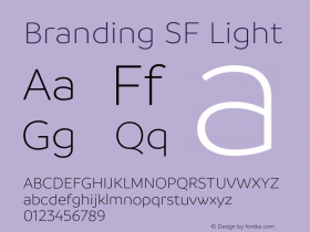 Branding SF Light Version 1.000;hotconv 1.0.109;makeotfexe 2.5.65596图片样张