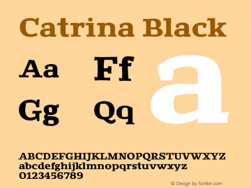 Catrina Black Version 1.001;PS 001.001;hotconv 1.0.88;makeotf.lib2.5.64775图片样张