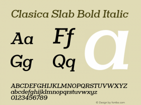ClasicaSlabBold-Italic 1.000图片样张