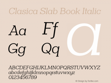 ClasicaSlabBook-Italic 1.000图片样张