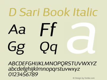 DSariBook-Italic 1.000图片样张
